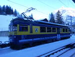 (271'320) - BOB-Triebwagen - Nr. 313 - am 18. Januar 2025 im Bahnhof Grindelwald