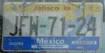 Interlaken/795238/242135---autonummer-aus-mexiko-- (242'135) - Autonummer aus Mexiko - JFW-71-24 - am 5. November 2022 beim Bahnhof Interlaken Ost
