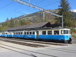 (222'097) - MOB-Pendelzug - Nr. 4004 - am 19. Oktober 2020 im Bahnhof Lenk