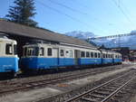 (222'099) - MOB-Pendelzug - Nr. 4004 - am 19. Oktober 2020 im Bahnhof Lenk