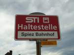 (129'128) - STI-Haltestelle - Spiez, Spiez Bahnhof - am 23.