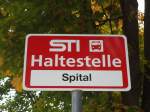 (130'299) - STI-Haltestelle - Thun, Spital - am 10. Oktober 2010