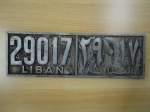 (132'372) - Autonummer aus dem Libanon im BrockiShop am 19. Januar 2011