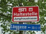 (133'209) - STI-Haltestelle - Thun, Jungfraustrasse - am 12. April 2011