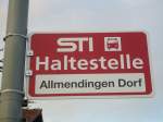 (133'314) - STI-Haltestelle - Thun, Allmendingen Dorf - am 16.