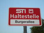 (133'318) - STI-Haltestelle - Thun, Burgerallee - am 16. April 2011