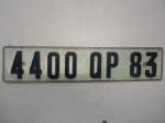 (135'338) - Autonummer aus Frankreich - 4400 QP 83 - am 30.