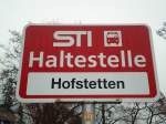 (137'198) - STI-Haltestelle - Thun, Hofstetten - am 12. Dezember 2011