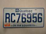 (141'811) - Autonummer aus Kanada - RC76'956 - am 22.