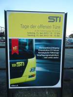 (144'831) - Plakat zum Tage der offenen Tre der STI am 7. Juni 2013 in Thun