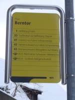 (158'569) - STI-Haltestelle - Thun, Berntor - am 2. Februar 2015