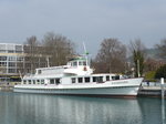 (169'420) - Motorschiff Niederhorn am 22. Mrz 2016 an der Schifflndte in Thun