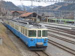 (214'376) - MOB-Pendelzug - Nr. 4002 - am 17. Februar 2020 im Bahnhof Zweisimmen