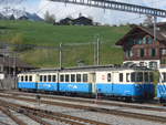 (216'470) - MOB-Pendelzug - Nr. 4001 - am 26. April 2020 im Bahnhof Zweisimmen