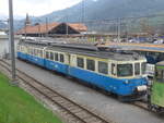 (225'262) - MOB-Pendelzug - Nr. 4001 - am 27. April 2021 im Bahnhof Zweisimmen
