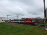 (179'357) - CJ-Pendelzug - Nr. 141-4 - am 2. April 2017 im Bahnhof Vendlincourt