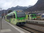 (214'921) - TPC-Pendelzug - Nr. 345 - am 29. Februar 2020 im Bahnhof Aigle