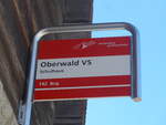 Oberwald/691710/214764---mgb-haltestelle---oberwald-vs (214'764) - MGB-Haltestelle - Oberwald VS, Schulhaus - am 22. Februar 2020