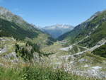 Alpschaften/820348/252556---ausblick-vom-staudamm-am (252'556) - Ausblick vom Staudamm am 9. Juli 2023 auf der Gscheneralp
