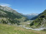 Alpschaften/820353/252561---ausblick-vom-staudamm-am (252'561) - Ausblick vom Staudamm am 9. Juli 2023 auf der Gscheneralp