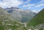 (265'187) - Aussicht von der Oberaar Staumauer am 28. Juli 2024 in Oberaar