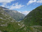 (265'189) - Aussicht von der Oberaar Staumauer am 28. Juli 2024 in Oberaar