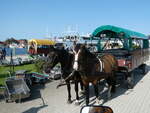 (254'626) - Pferdekutsche am 2. September 2023 am Hafen von Vitte