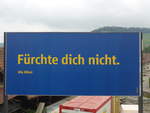 Kultur/639709/196373---plakat---fuerchte-dich (196'373) - Plakat - Frchte dich nicht. - am 2. September 2018 beim Bahnhof Biglen