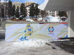 (178'416) - Werbeband fr die Alpinen Ski-Weltmeisterschaften am 9. Februar 2017 beim Bahnhof St. Moritz